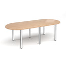 Radial End Meeting Table With Radial Legs - Beech - NWOF