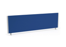 Blue Impulse Straight Desktop Screen by Dynamic showing a sleek, curved blue monitor with a modern stand on a desk.