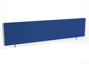 Blue Impulse Straight Desktop Screen by Dynamic, with sleek design and vibrant blue color, displayed on a modern office desk.