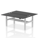Dynamic Air 2-person back-to-back height adjustable bench in black, featuring sturdy frame and comfortable padded seating for workouts.