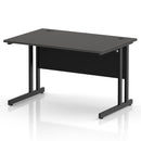 Impulse 800mm Deep Straight Desk With Cantilever Leg - Carbon Grey