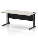 Impulse 800mm Deep Straight Desk With Cantilever Leg - Dove Grey