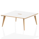 Two-person Oslo B2B desk by Dynamic with a sleek wood finish and modern design, ideal for office or collaborative workspaces.