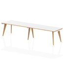 Dynamic Oslo 2 Person Single Row Desk showing a sleek, modern workspace for two with a smooth surface and sturdy design.