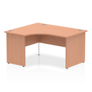 Dynamic Impulse Crescent Desk with Panel End Leg in Beech, left-hand configuration, modern office workspace furniture