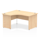Impulse Crescent Desk by Dynamic with Maple finish, panel end leg, and left-hand configuration for a modern office setup