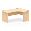 Maple Crescent Desk with Panel End Leg by Dynamic, featuring a modern design and left-hand configuration for office workspace.