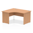Dynamic Impulse Crescent Oak desk with panel end leg, 1400mm left-hand configuration, modern office workspace furniture