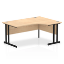 Impulse Crescent Desk with Cantilever Leg in maple by Dynamic, showing a modern office desk with sleek design and sturdy support.