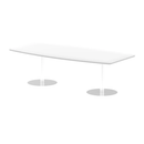 White Italia High Gloss Boardroom Table by Dynamic, showcasing a sleek, modern design with a glossy finish and sturdy legs.