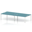 Impulse B2B 4 Person Bench Desk - Dark Teal