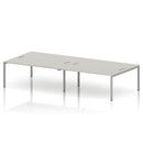 Impulse B2B 4 Person Bench Desk - Dove Grey