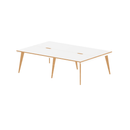 Modern Oslo 4-person B2B desk by Dynamic with sleek workspace design and sturdy construction, ideal for office environments.