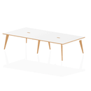 Dynamic Oslo 4-person B2B desk with modern design, featuring a spacious surface and sturdy construction for office use.