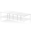 Impulse B2B 6 Person Bench Desk - White