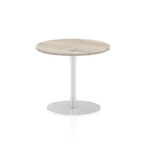Impulse Circular Meeting Table - Grey Oak - NWOF