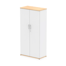 Dynamic Impulse Cupboard in maple and white with sleek doors and modern design, showcasing a contemporary storage solution.