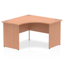 Dynamic Impulse 1200mm Panel End Corner Desk with sleek black and wood finish, ideal for modern office or workspace setup.