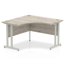 Gray Impulse 1200mm cantilever leg corner desk by Dynamic with a spacious surface and modern design.