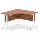 White Impulse 1200mm cantilever leg corner desk by Dynamic, featuring a spacious work surface and sturdy modern design.