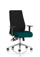 Onyx Ergo Posture Chair by Dynamic with bespoke fabric and armrests, featuring ergonomic design for comfortable seating.