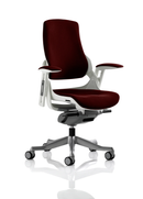 Dynamic Zure Executive Chair with arms in bespoke fabric, featuring a modern design and ergonomic support.