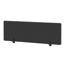 Black air desktop screen by Dynamic, 400mm high, with a sleek design to partition workspace and reduce noise.