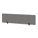 Gray Air Desktop Screen by Dynamic, 400mm high, with transparent panels for privacy and workspace separation.