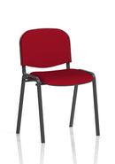 Black frame ISO stacking visitor conference chair by Dynamic, showing a sleek, modern design with a cushioned seat and backrest.