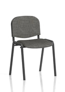 Black frame ISO stacking visitor/conference chair by Dynamic, showing a sleek, modern design suitable for office or conference rooms.