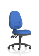 Blue Eclipse Plus XL high back operator office chair by Dynamic with adjustable headrest and ergonomic design.