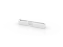 Universal telescopic cable tray by Dynamic, showing adjustable white metal cable management tray with mounting brackets.