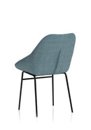 Dynamic Hepscott Bistro Stool with wooden seat and metal frame, shown in a modern kitchen setting.