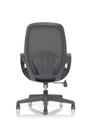 Black Ariel Mesh Chair by Dynamic featuring a sleek mesh backrest and modern ergonomic design.