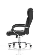 Black PU Austin Heavy Duty Task Operator Office Chair by Dynamic with adjustable armrests and ergonomic design.