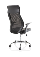 Dynamic Baye mesh and leather operator chair with adjustable armrests and ergonomic design for comfortable office seating.