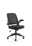 Dynamic Crew Task Operator mesh chair with folding arms, ergonomic design and adjustable features for comfortable office seating.