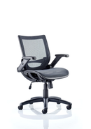 Dynamic Fuller Task Operator Mesh chair with folding arms, ergonomic design, and breathable mesh back for comfortable seating.