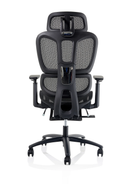 Dynamic Horizon Executive Mesh Chair with adjustable arms, ergonomic design, black mesh seat and back for office comfort.