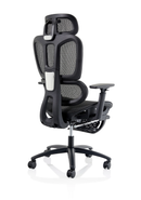 Dynamic Horizon Executive Mesh Chair with height-adjustable arms, ergonomic design and breathable mesh back for comfort.