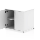 White Impulse Desk High Cupboard by Dynamic, featuring a sleek white finish and compact storage design for office or home use.