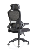 Dynamic Iris Task Operator mesh back chair with adjustable headrest, ergonomic design and supportive lumbar for office comfort