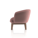 Dynamic Lulu Accent Chair with stylish fabric upholstery and wooden legs, ideal for modern living room decor.