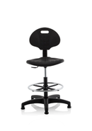 Dynamic Malaga polyurethane office chair with medium back and high-rise design, ideal for draughtsman and task operator seating.