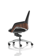 Black Olive Executive Chair by Dynamic featuring sleek design, cushioned seat, and ergonomic armrests for office comfort.