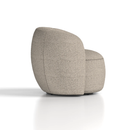 Dynamic Phoebe swivel accent chair with plush fabric upholstery and modern design, shown in a cozy living room setting.