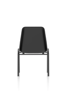 Black Polly stacking visitor chair by Dynamic with polypropylene seat and backrest, ideal for waiting areas or offices.