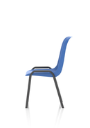 Blue Polly Stacking Visitor Chair by Dynamic with polypropylene seat and backrest, designed for versatile seating.