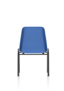 Blue Polly Stacking Visitor Chair by Dynamic with polypropylene seat and backrest, ideal for office or waiting area use.
