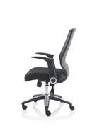 Black relay task operator chair by Dynamic with airmesh seat, ergonomic back support, and armrests for comfortable office seating.